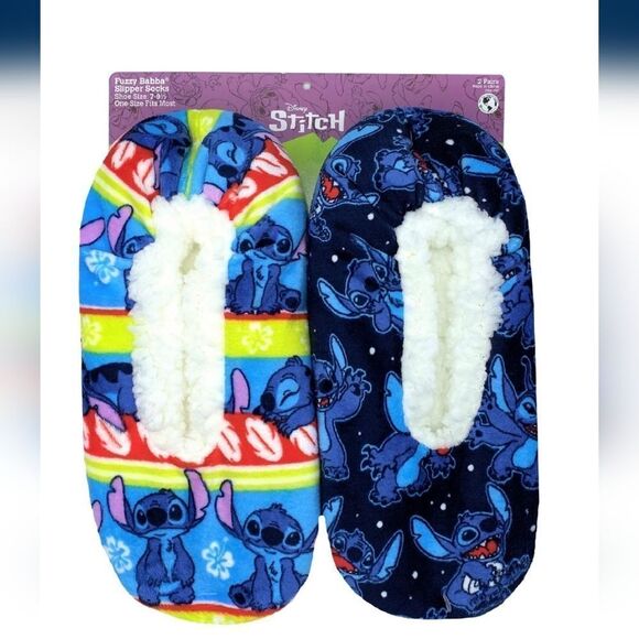 New Disney's Lilo & Stitch 2 Pack Women's Slipper Socks one size - Picture 6 of 10